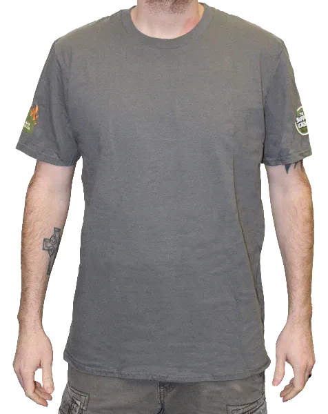 Tree & Flames Wildland Firefighter T-Shirt w/TSC Logo (Grey), The Supply Cache - Image 4