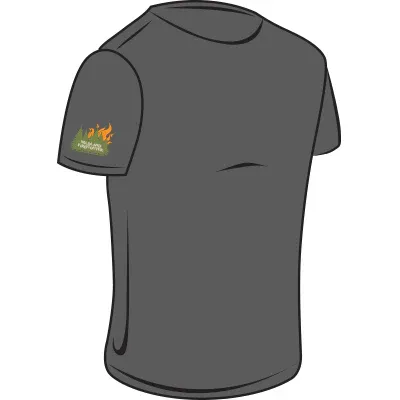 Tree & Flames Wildland Firefighter T-Shirt w/TSC Logo (Grey), The Supply Cache