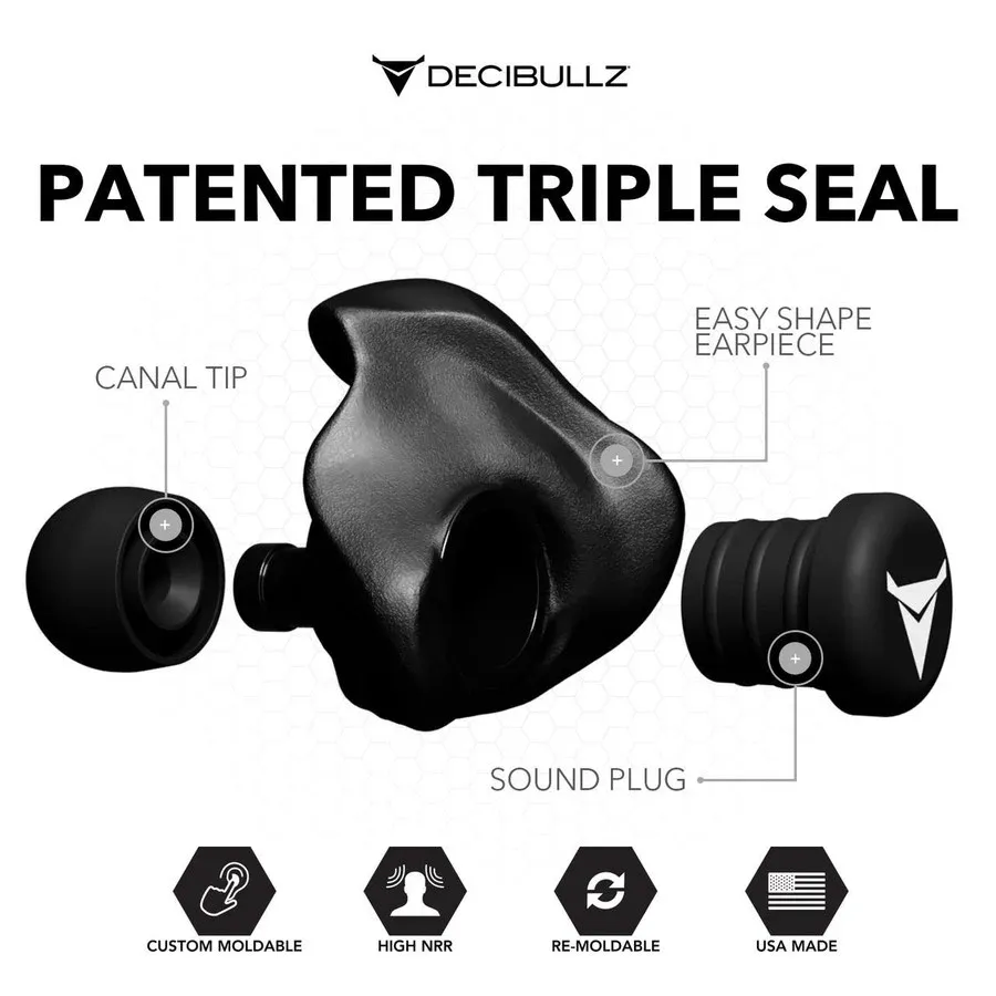 Custom Molded Ear Plugs & Carry Pouch, Decibullz - Image 3