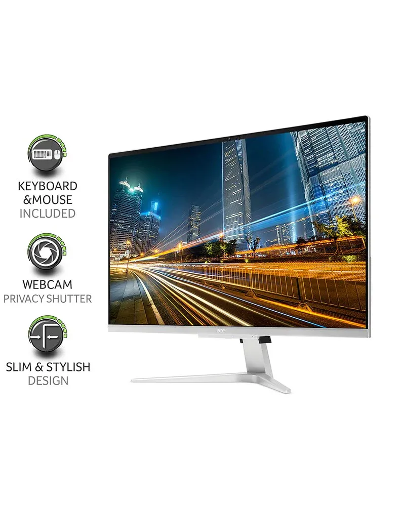 Acer Aspire C27 27-inch i5 11th Gen 8GB 1TB @2.40GHz Nividia GeForce MX330 Desktop + Keyboard & Mouse (As New Pre-Owned)