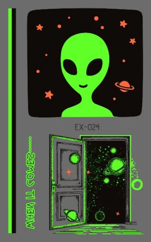 Alien Glow Temporary Tattoo