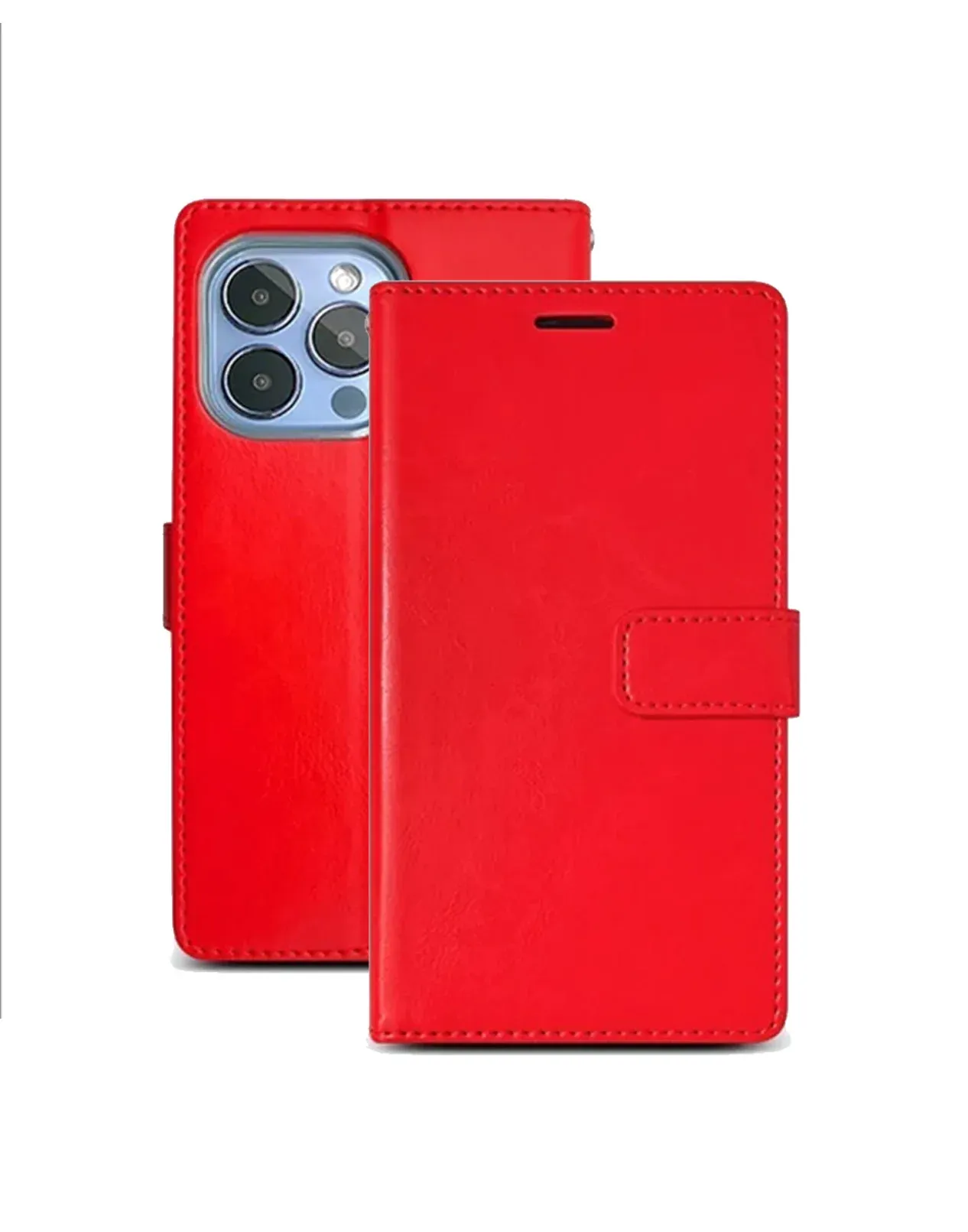 Apple iPhone 15 Pro Max Wallet Case - Red