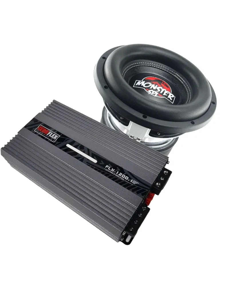 Zeroflex TREX124 12-inch SP MONSTER 1650RMS 4 Ohm Car Subwoofer + FLX1200.1 1 X 1200W @ 1 ohm Mono Amplifier (Bundle Deal)