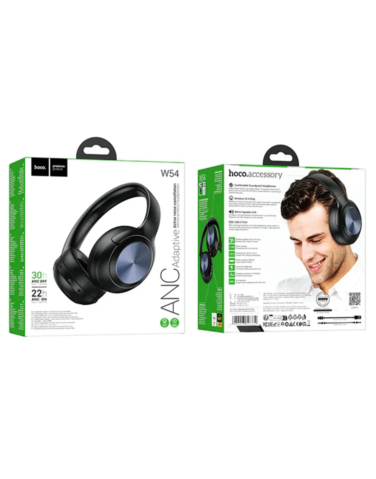Hoco Premium Bluetooth Headset w/ ANC Noise Cancelling (W54) - Image 3