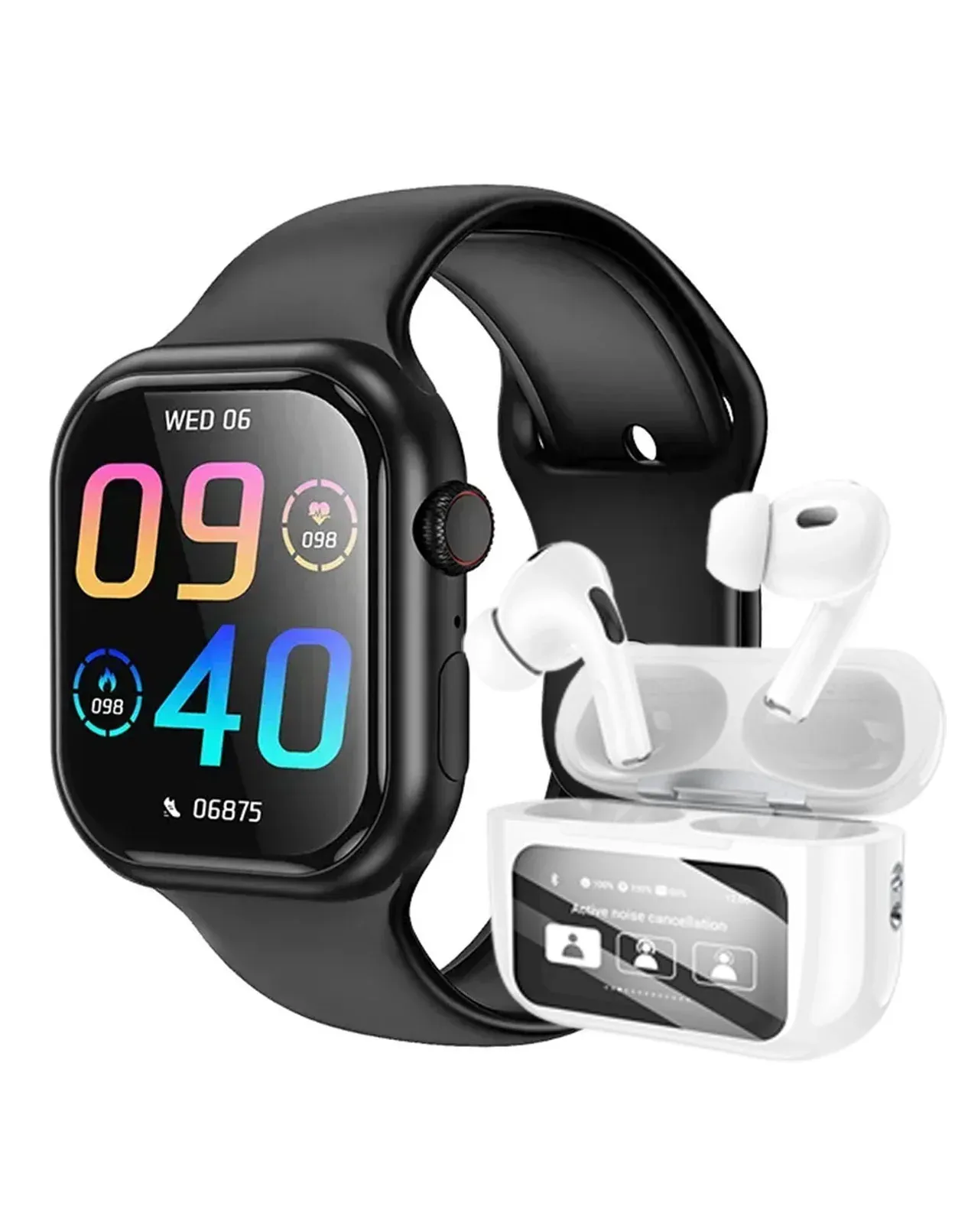 Hoco Smart Watch (Y23) + ANC Earbud (EW72) (Bundle Deal)