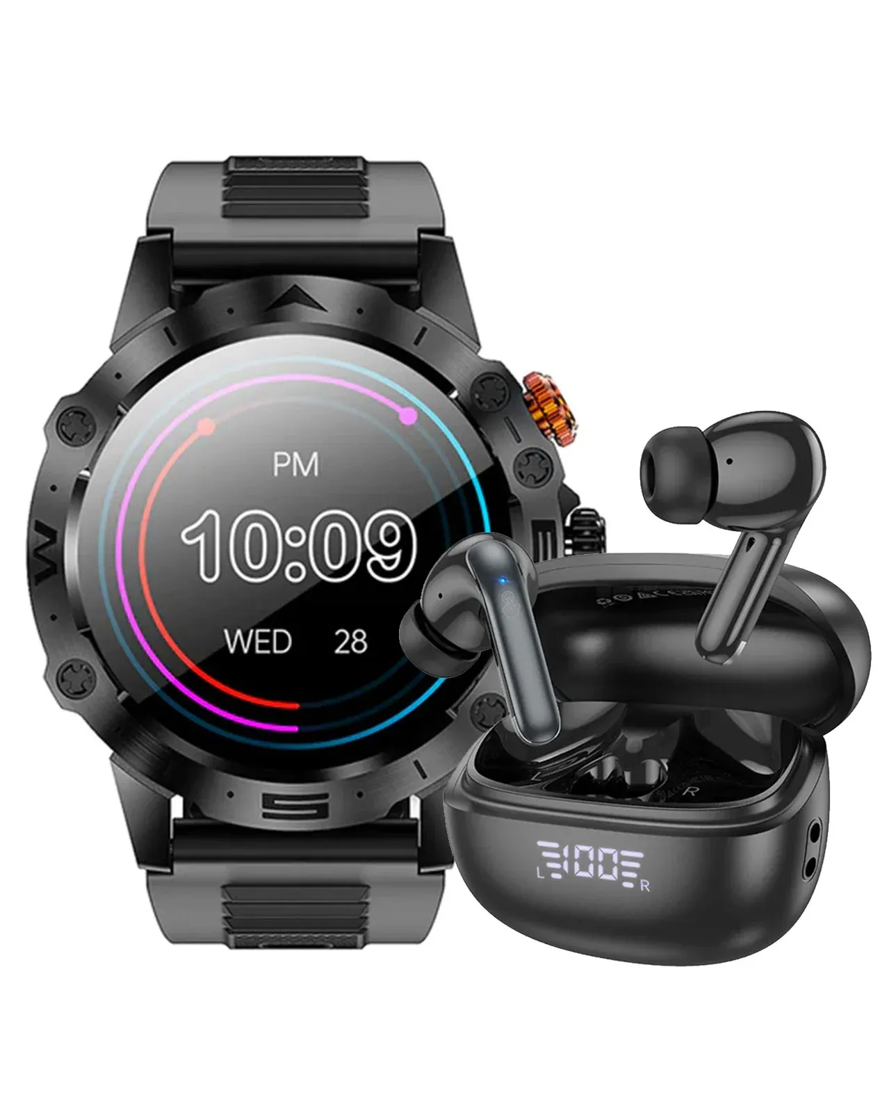 Hoco TWS Bluetooth Earbud (EQ5) + Hoco Smart Watch (Y20) (Bundle Deal)