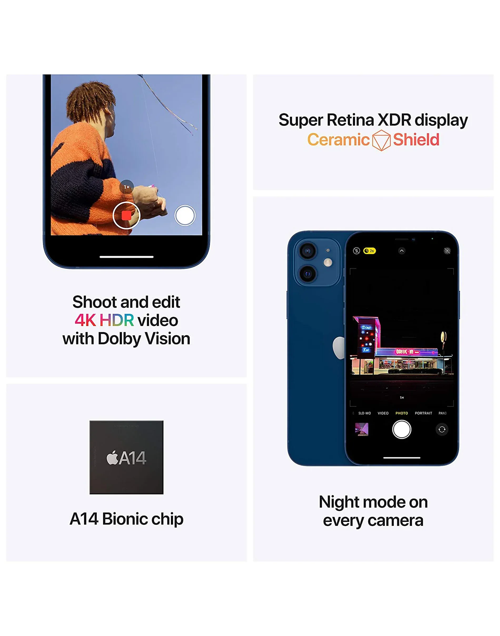 Apple iPhone 12 64GB 5G - 100% Battery Health + TPU Clear Case & Screen Protector (As New Pre-Owned) - Image 3