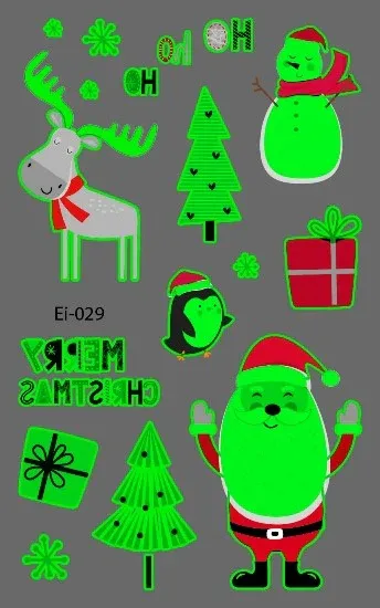 Ho Ho Father Christmas Glow Temporary Tattoo