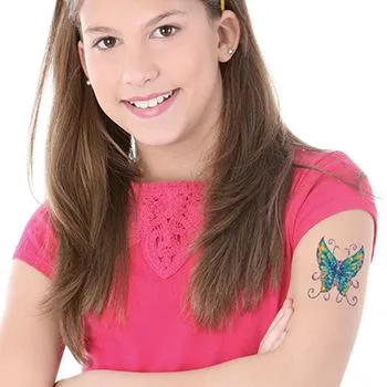 Amazing Butterfly Glitter Tattoo