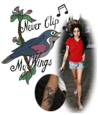 Amy Winehouse – Never Clip My Wings Tattoo