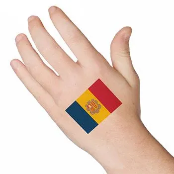 Andorra Flag Tattoo