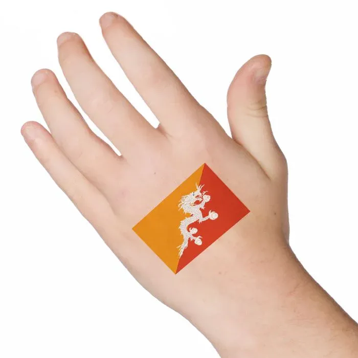 Bhutan Flag Tattoo