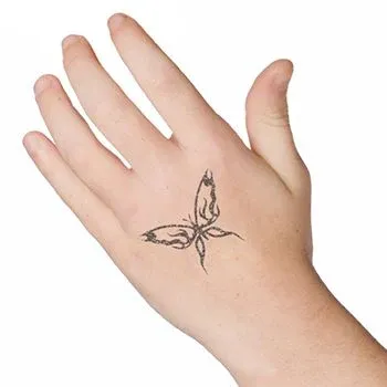 Black Butterfly Glitter Tattoo