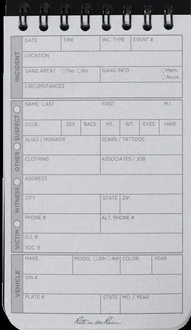 Field Interview Notebook-3 x 5, Rite in the Rain
