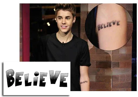 Justin Bieber – Believe Tattoo