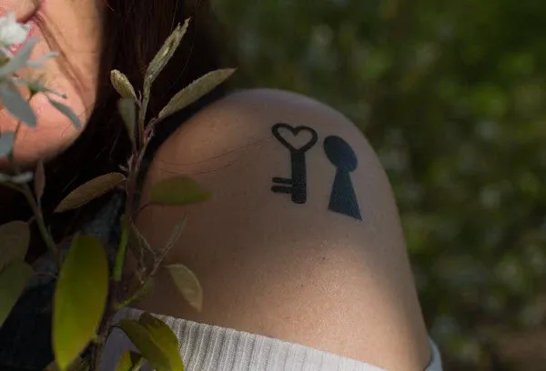 Key & Key Hole Tattoo
