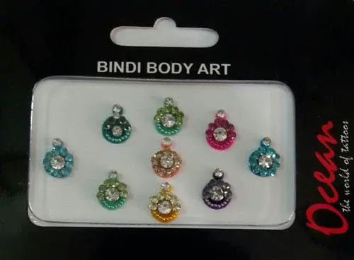 Multi Colored Tilak Bindis (9 Bindis)