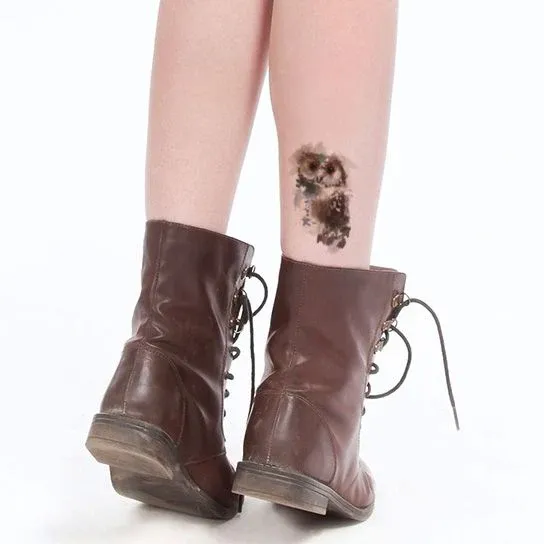 Watercolor Owl Tattoo