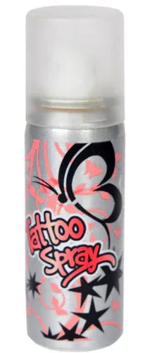 Passionate Kiss Red Temporary Tattoo Spray 50 ml + 3 Stencils