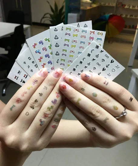 Hipster Mustaches Nail Tattoos (50 Tattoos)