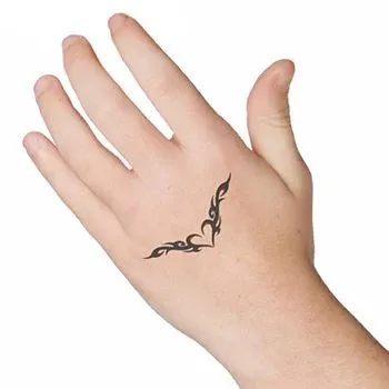 Tribal V Hearts Tattoo