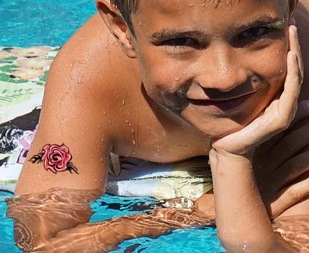 Tribal Vintage Rose Tattoo