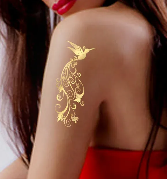 Tropical Paradise Golden Tattoos