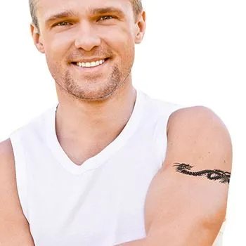 Two Black Dragons Armband Tattoo