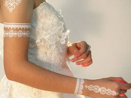 White Lace Jewelry Tattoos