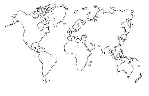 World Outline Tattoo